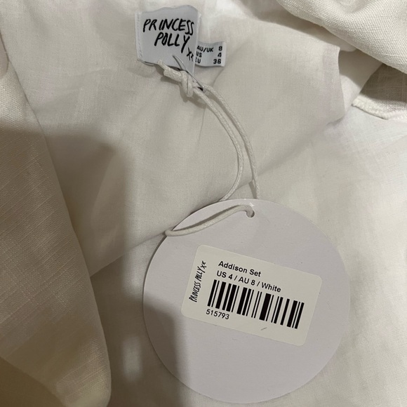 NWT Princess Polly White Addison Set Size 4 Old Money - Picture 3 of 4